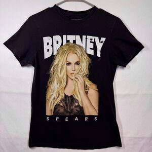 Britney Spears Graphic‎ Tee Pop Star Black T-Shirt Women's Size Small